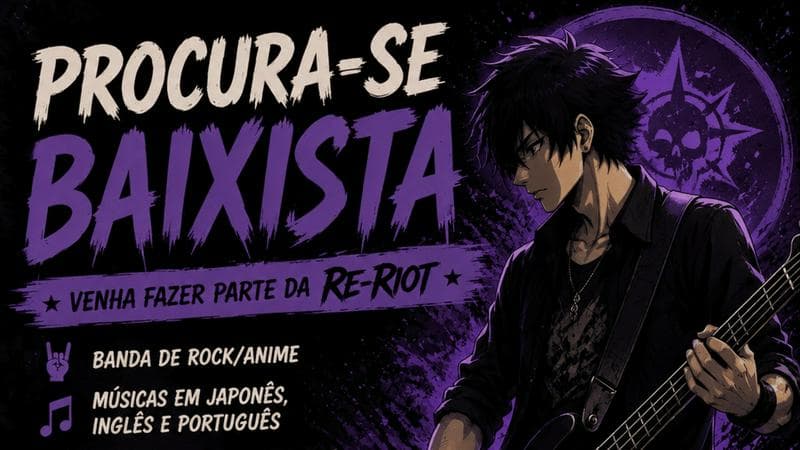 Baixista para banda de Anime